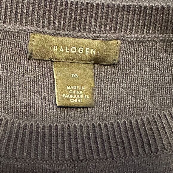 Halogen Women XL Sweater Knit Flare Sleeve Navy Blue - Picture 7 of 9